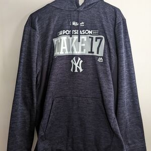 🔥majestic MLB Yanks '17 Post-Season Hoodie Lg.
